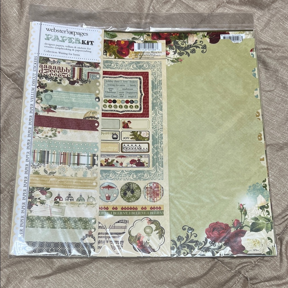 Webster's Pages Waiting For Santa Paper Kit NEW